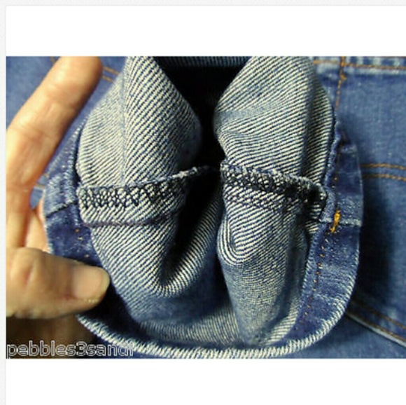 Vintage RARE LEVI'S Prop Short Jeans 14 dark wash - Picture 5 of 8